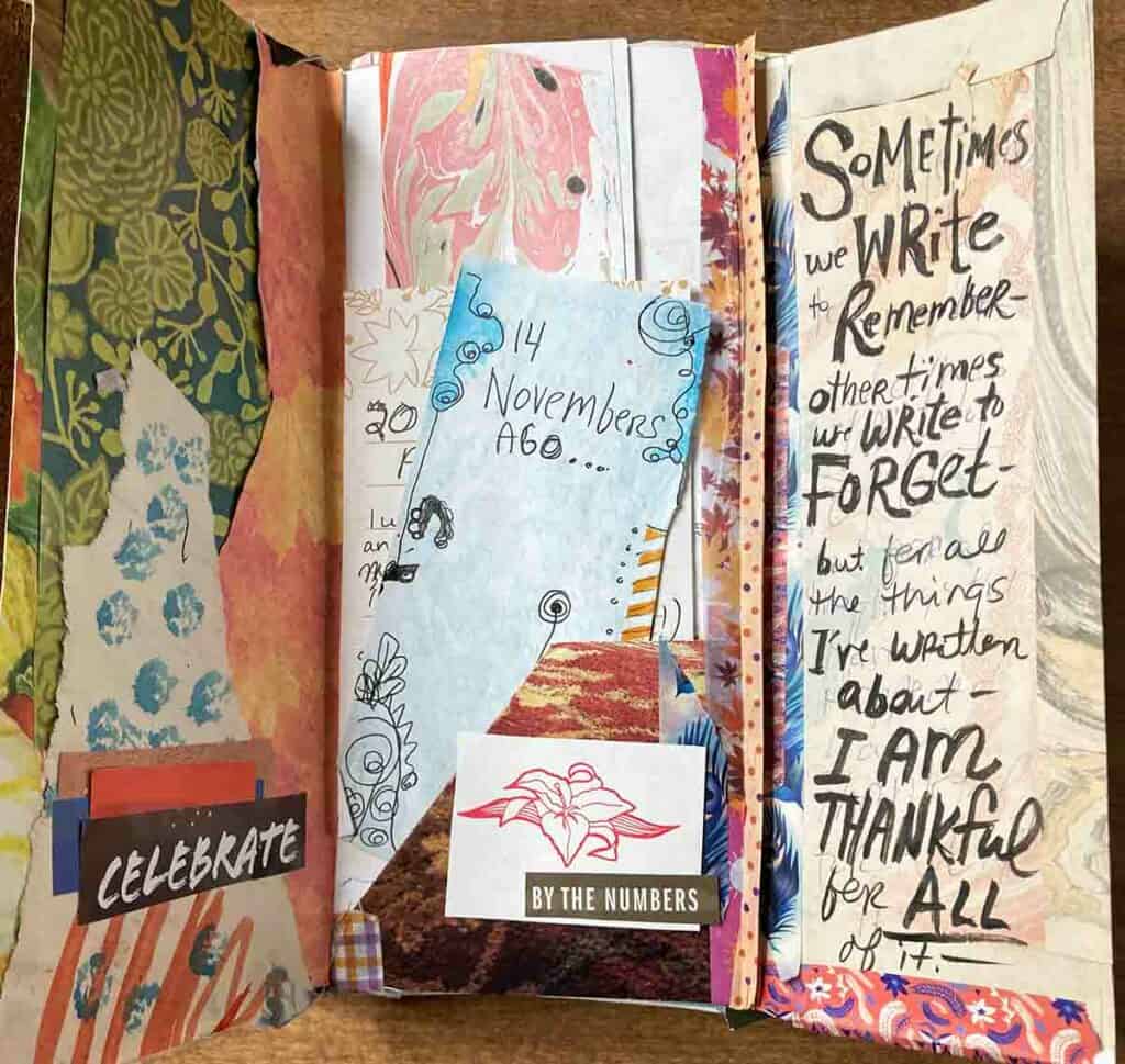 Gratitude and Thanksgiving Junk Journaling Book with Papers