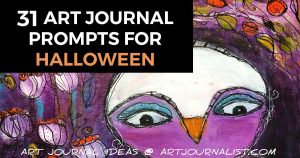 Halloween art journal prompts