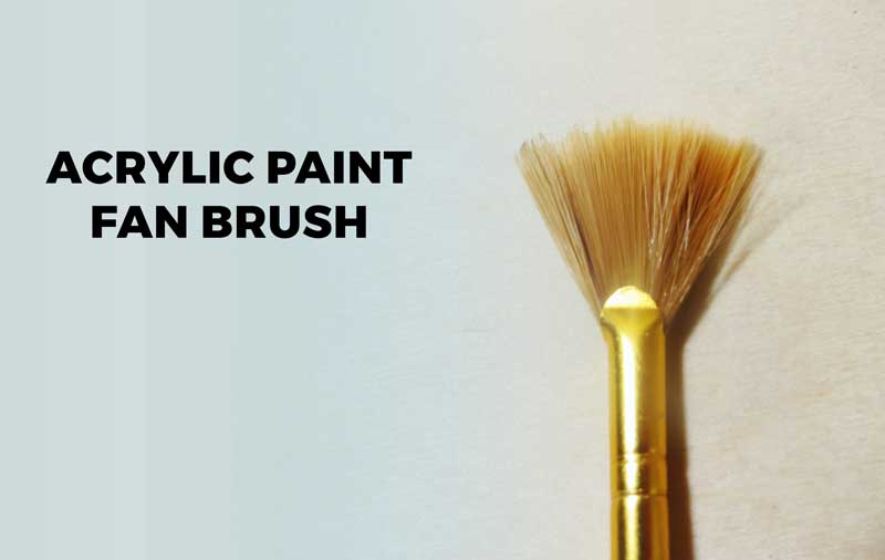 fan style acrylic paint brush