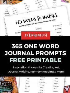 365 One Word Art Journal Prompts for Journaling & Creativity