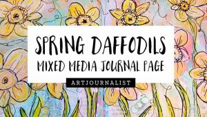 Spring Daffodils Mixed Media Painting