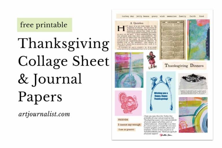 Free Thanksgiving Day Journal Mini Kit Printable