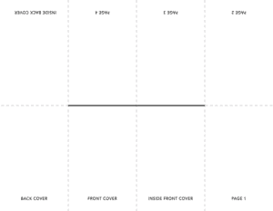 Free Printable Mini Zine Template - Printable Zine Template Preview 300x232 